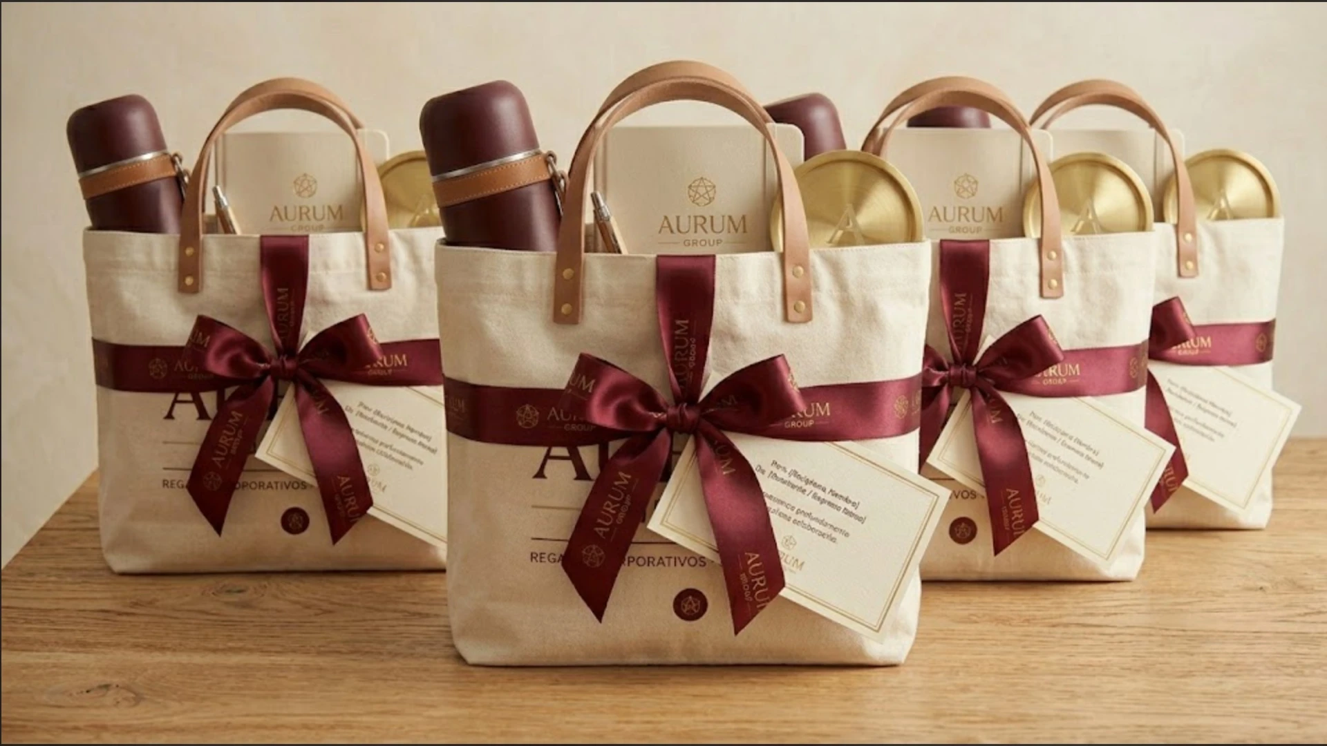 Asesora de Zyra preparando un regalo corporativo personalizado